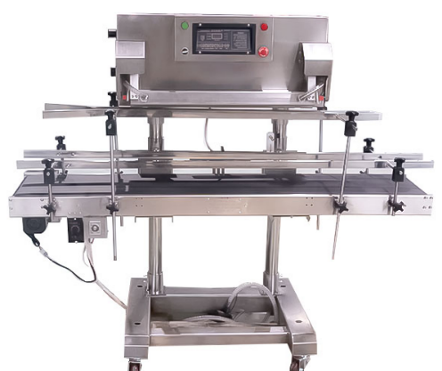 QLF-700A自动连续不锈钢封口机带输送带